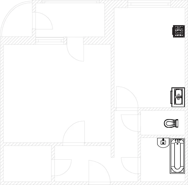 Huis plan vector — Stockvector