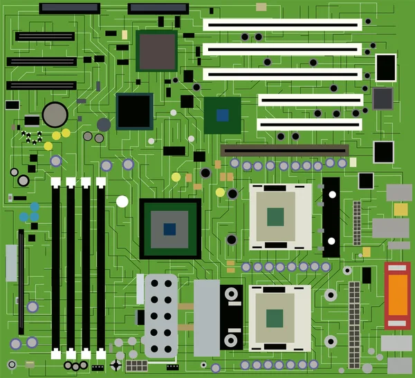 Placa madre vector — Archivo Imágenes Vectoriales