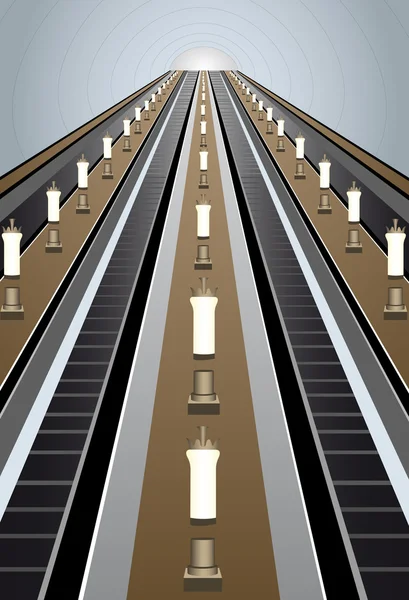 Metro escalera mecánica vector — Archivo Imágenes Vectoriales