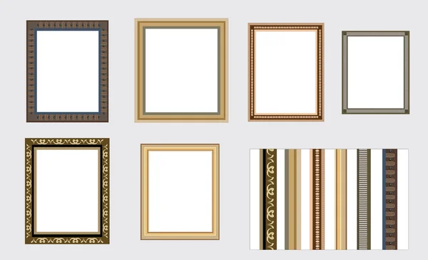 Frames on the wall vector — Stock Vector
