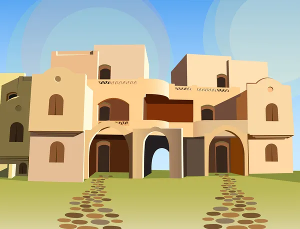 Arabian house vector — Stock Vector