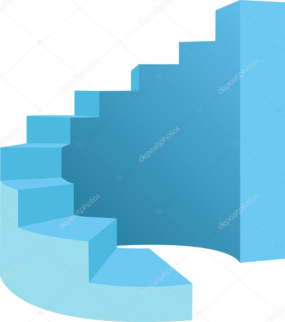 Vector round stair