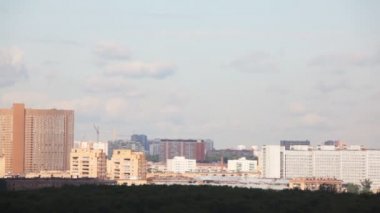 dairesel inceleme, yüksek binadan gelen şehir panoraması