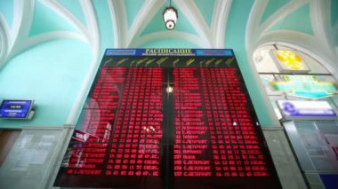 Tren zamanlama Bolshaya rail terminal Moskova'da açtı