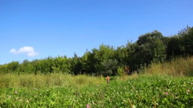 kadın rides Bisiklet park