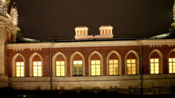 在 tsaritsino，莫斯科修复后的大皇宫 — 图库视频影像
