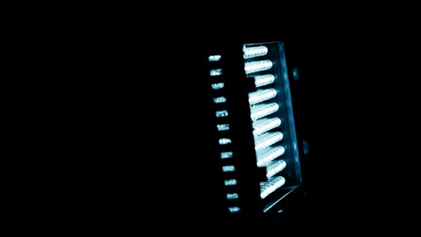 Searchlight, which consists of bright blue Light-emitting diodes — Stock Video