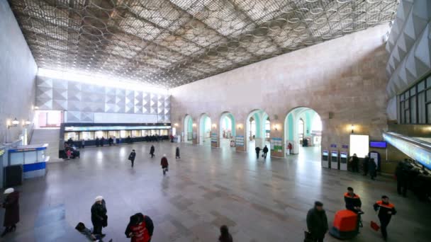 Leningradsky rail terminal in Moscow — Stock Video