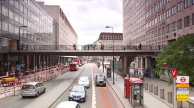 Köprüsü'nde Londra, İngiltere'de waterloo istasyonu yürüme.