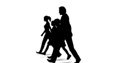 Aile dört silueti marching