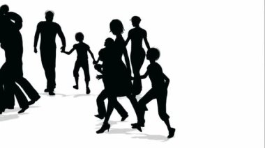 birçok aileler siluet