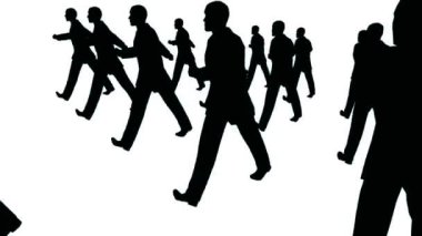 kalabalık yürüyüşler, yan görünüm