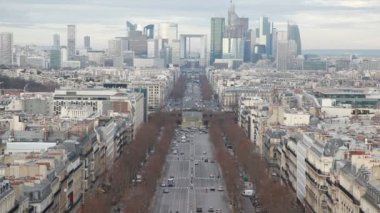 champs Elysees caddesi Champs Elysées ve büyük tekerlek Paris, zafer takı görmek