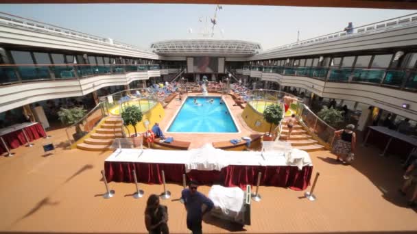 In cruise ship, raising popularity of cruises recently in Persian Gulf. — Stock Video