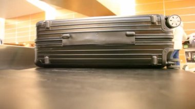 hareketli Bagaj kemerinde yalan bavul çok yakın çekimde