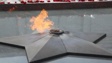 ebedi ateş poklonnaya hill Anıtı, Moskova, Rusya yakın çekim vurdu