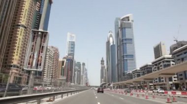 sheikh zayed road ve gökdelen içinde dubai, BAE genel görünümü