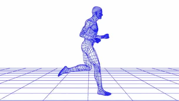 Fio homem correndo looping — Vídeo de Stock