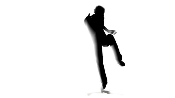 Sylwetka człowieka taniec — Wideo stockowe