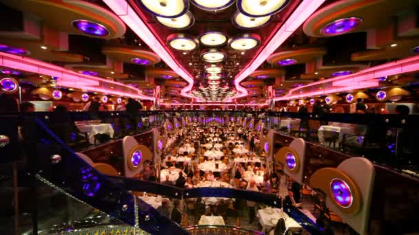 对许多内在的餐厅邮轮班轮 costa deliziosa — 图库视频影像