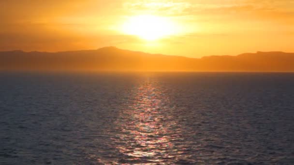 Deniz akşam, güverte gemi hareket eden görüntüleme — Stok video