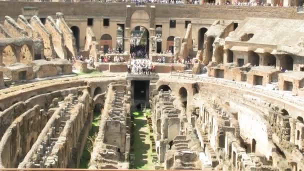 Amfiteatr, Koloseum w Rzymie, Włochy. — Wideo stockowe