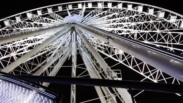 Big wheel, attraction — Stock Video