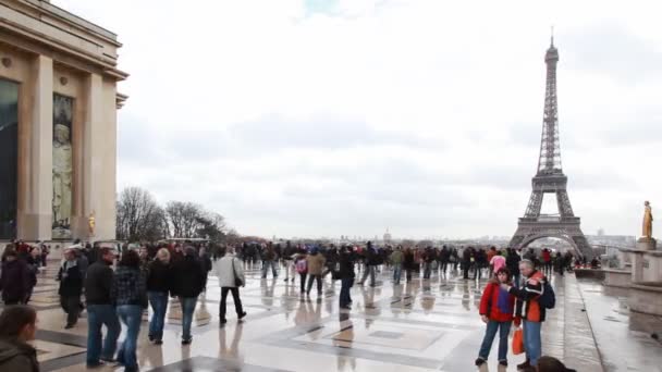 Area of human rights and freedoms in Palais de Chaillot — Wideo stockowe