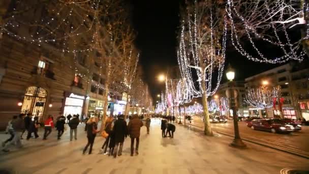 Les gens marchant dans la rue — Video