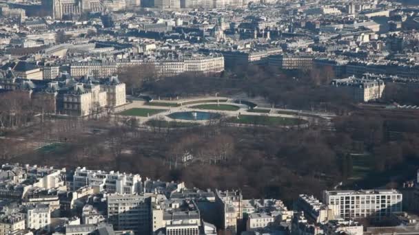 Luxembourg-trädgårdarna, gamla kungliga slottet nu park i paris — Stockvideo