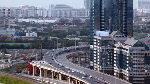 Troisième cercle routier en construction près de la tour Nord — Video