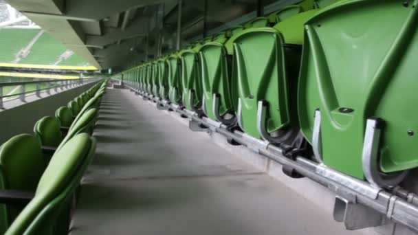 绿色议席的体育场 — 图库视频影像
