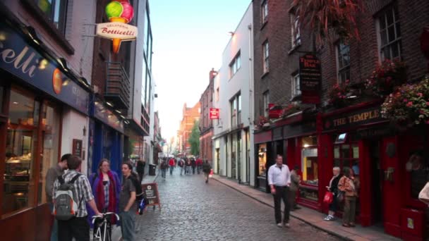 People on Temple Bar — Stock Video