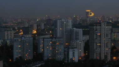 Sokolniki ilçe gece, çatıdan göster