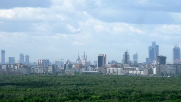 Center of Moscow on cloudy day — Stock Video