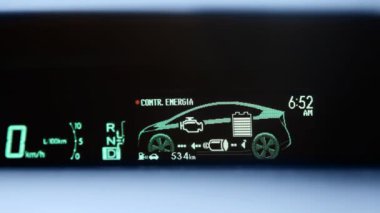 otomobil hibrid motoru toyota prius ile panel görüntülenmesini denetleme