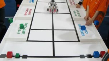 Robot sıralama tuğla rengi ve şekli, robofest-2011
