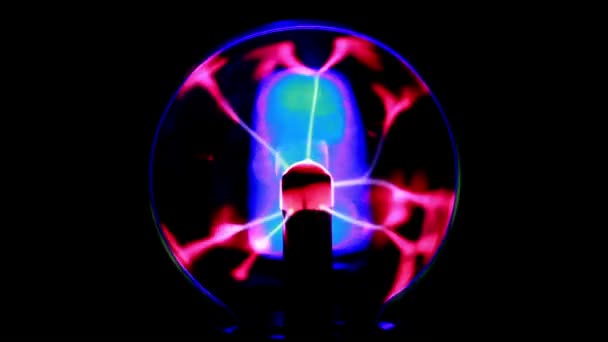 Tongues of plasma moving in glass sphere — Stock Video