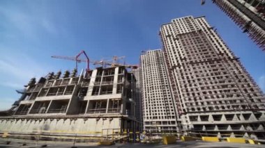 yüksek katlı binaların inşaat alanında Panoraması