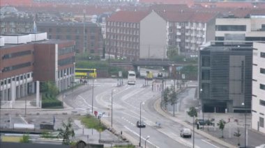 sundkrogsgade Kopenhag, zaman atlamalı sokak üzerinde trafik