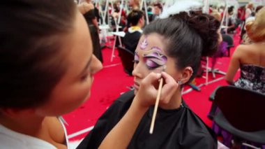 profesyonel visagiste XVII Güzellik 2010 Uluslararası Festivali Dünya vücut sanat yapar