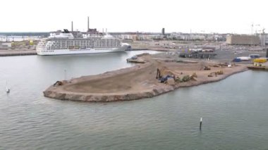 Cruise liner helsinki harbor, zaman atlamalı bırakır