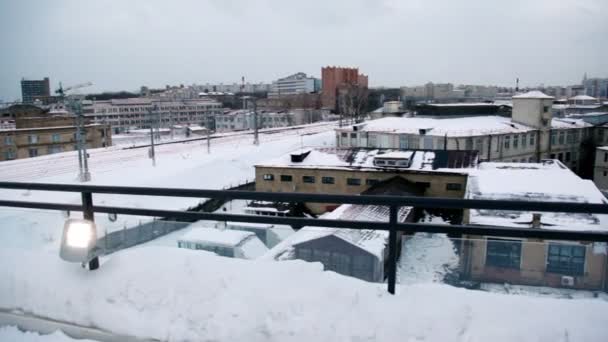 Industriområde nära baumanskaya station — Stockvideo