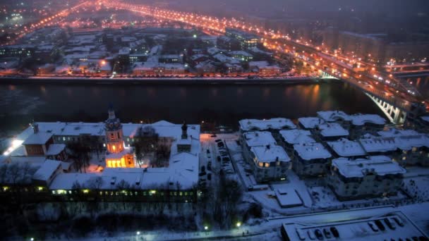 Gece şehir panoraması — Stok video