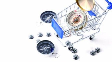 dokuz küçük siyah plastik pergel küçük alışveriş arabası