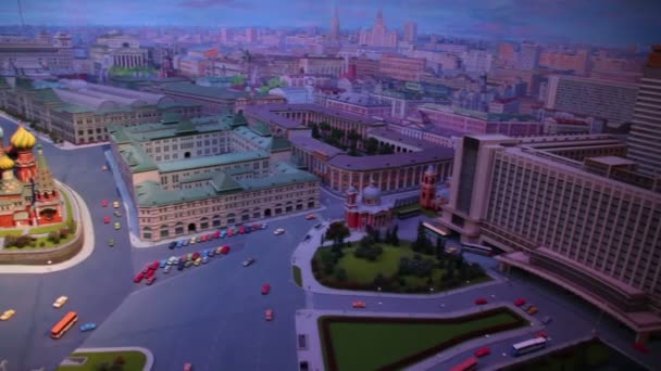 Ніч Діорама Москва - столиця СРСР, Юхим Deshalyt для національна виставка 1977 в Америці — стокове відео