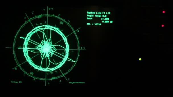 Finger montre la courbe à l'écran de l'oscilloscope — Video