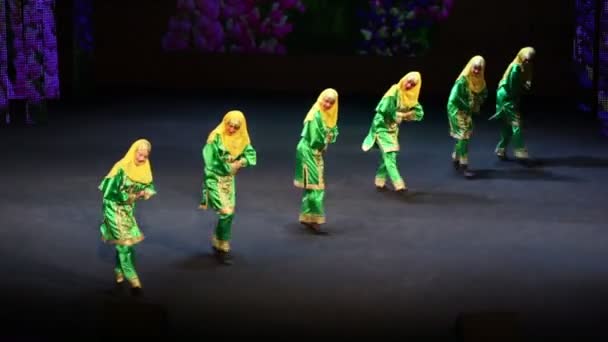 Kaukázusi ruha lányok tánc koncert — Stock videók