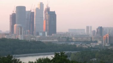 vorobievy dağlar görünümünden İş Merkezi Moskova şehir