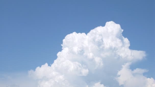 Beautiful white cloud change her shape, time lapse — Stock Video